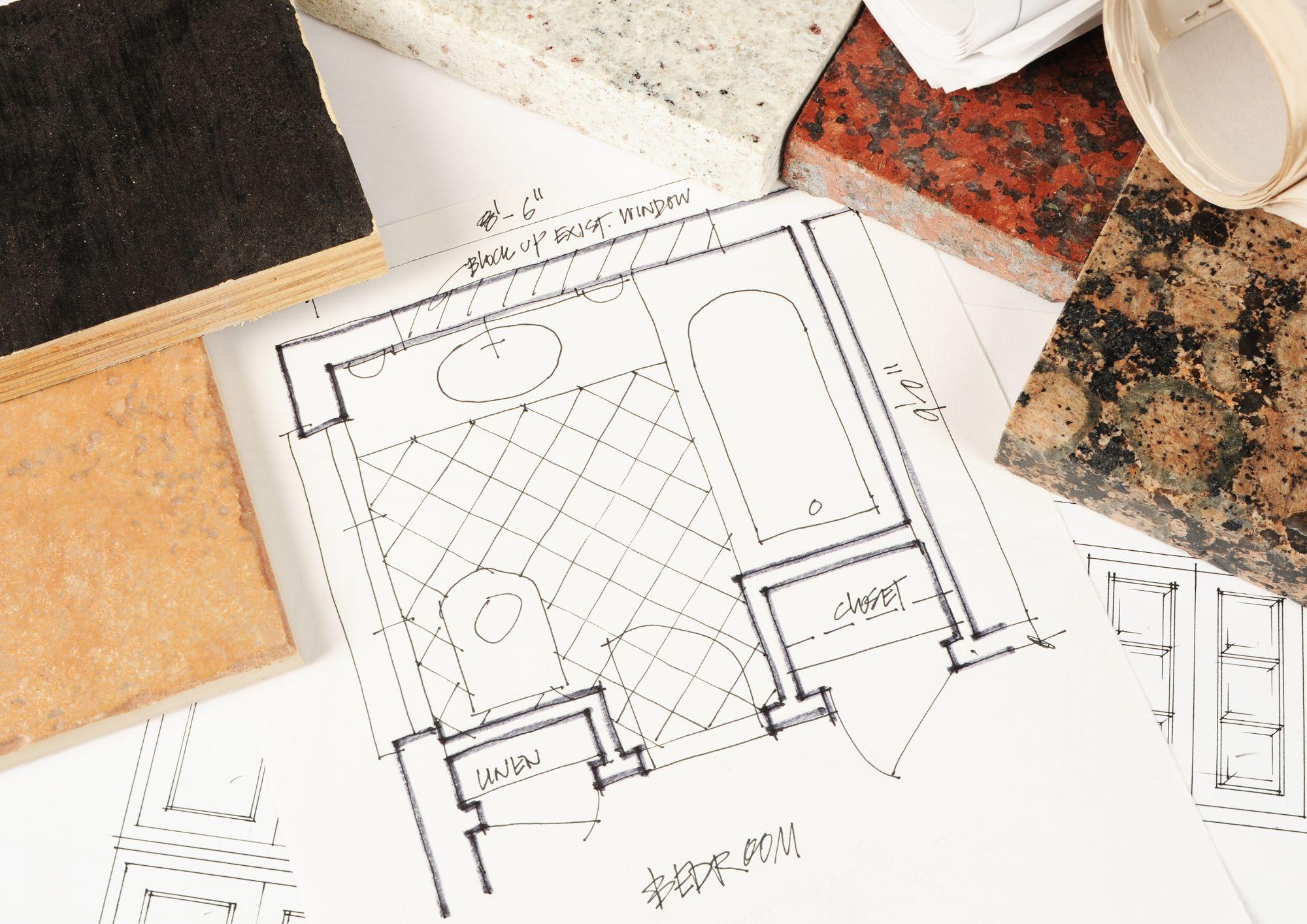 Plano de una reforma de baño en Sabadell